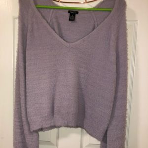 Purple cropped sweater